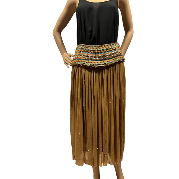 Boho tulle skirt-colored stones & beads by Christopher Fischer size small - Picture 8 of 16